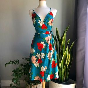 Lulu’s Floral Print Wrap Dress